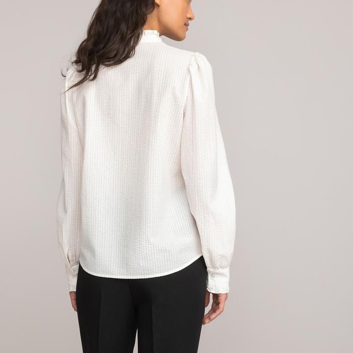 Immagine prodotto La Redoute Collections Camicetta a maniche lunghe con collo a balze (46)
