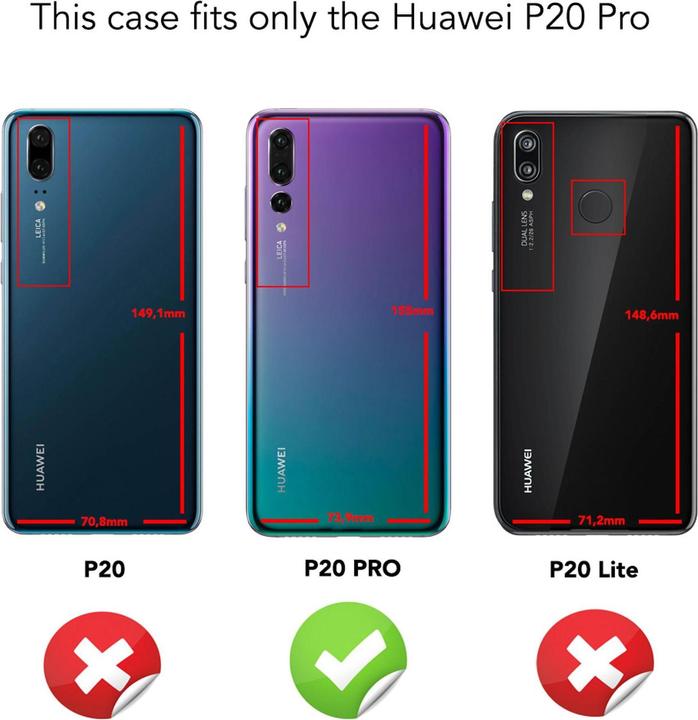 Immagine prodotto Nalia Copertura del telefono cellulare (Huawei P20 Pro)