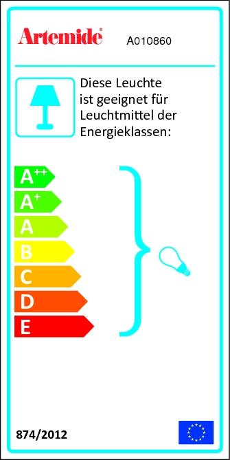 Label énergétique Artemide Tolomeo Micro Pinza (267 lm, E14)