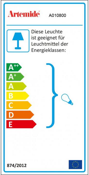 Etichetta energetica Artemide Tolomeo Micro Pinza (267 lm, E14)