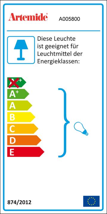 Energie-Label Artemide Tolomeo Pinza (615 lm, E27)