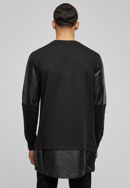Image du produit Urban Classics Long Zipped Synthetic Leather Crewneck (M)