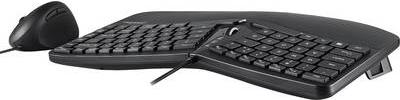 Perixx PERIDUO-406B, DE, Mini Tastatur- und Maus Set, USB-Kabel, schwarz (DE, Kabelgebunden)