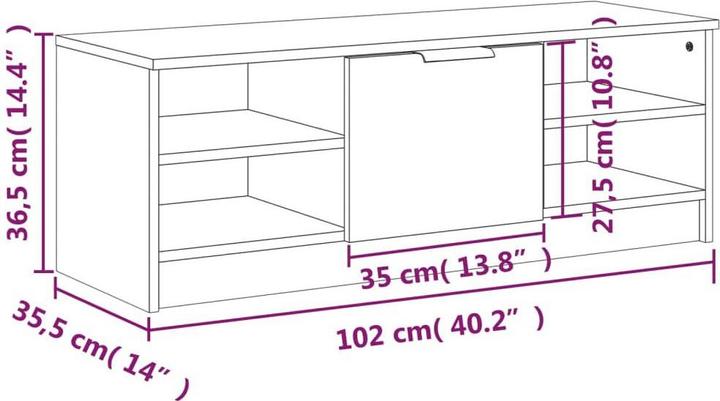 Actual product image VidaXL Makai (102 x 35.5 x 36.5 cm)