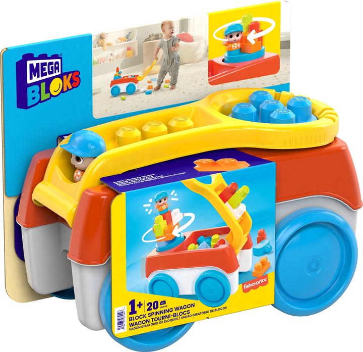Mega Bloks BLOKS Bauset Drehwagen für Bausteine mit 1 Drehwagen