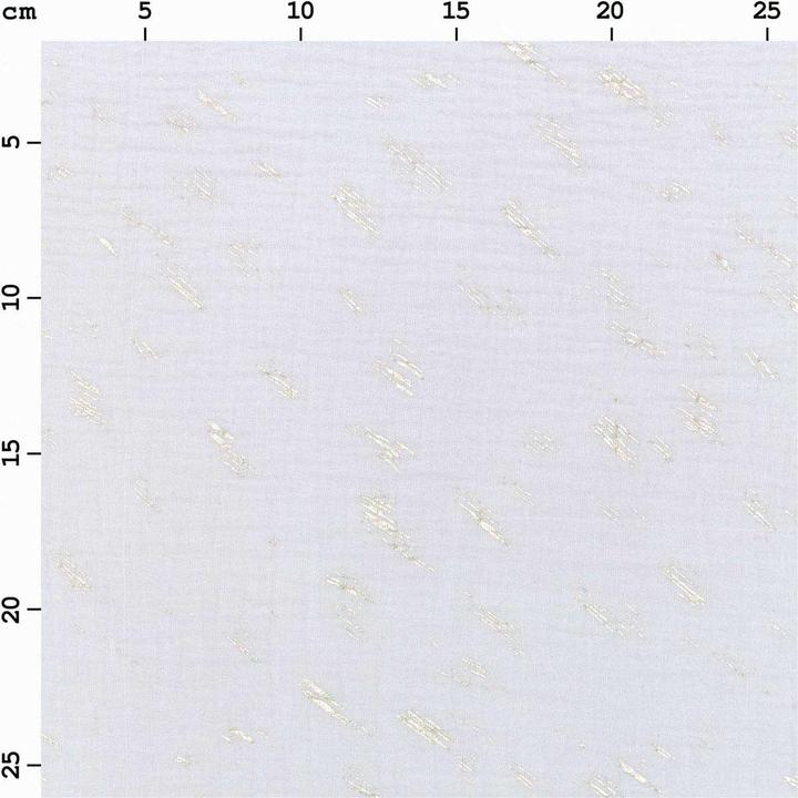Produktbild Rico Design Krinkel-Musselin Baumwoll-Stoff mit Silber-Effekt "Wild Stripes-Hellgrau", 130 cm brei...