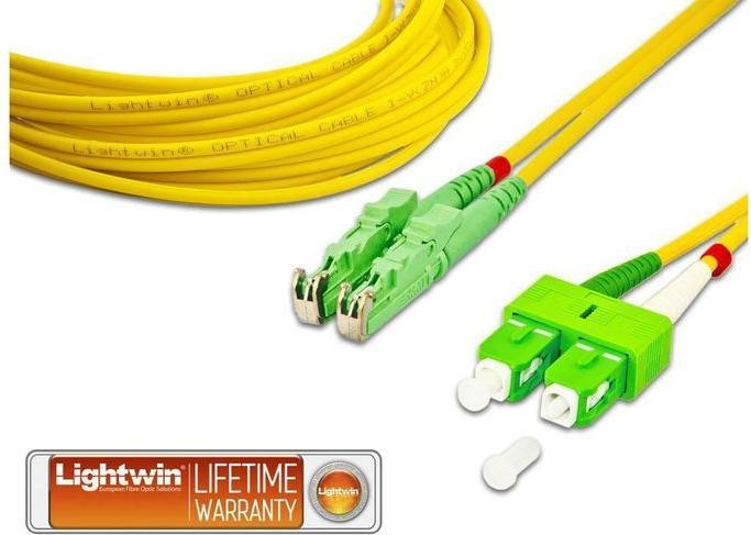 Produktbild Lightwin LWL-Patchkabel E2000/APC-SC/APC, Singlemode, Duplex, 20m (S/UTP, CAT6, 20 m)
