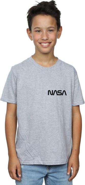 Immagine prodotto Nasa Modern Logo Chest Maglietta Ragazzi (140, 146)