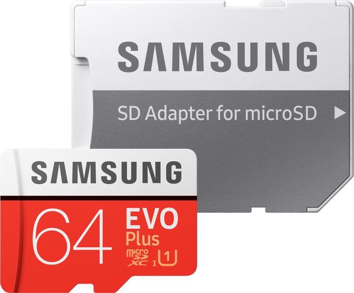 Produktbild Samsung Evo+ (64 GB, microSDXC, U1, UHS-I)