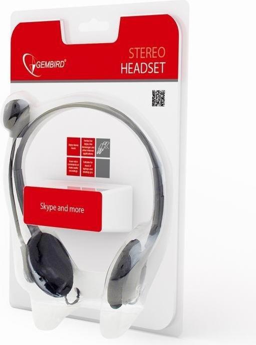 Actual product image Gembird MHS-123 Binaural Headband Black Headset (Cable)