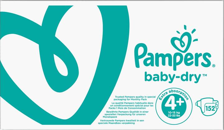Produktbild Pampers Baby-Dry (Gr. 4+, Monatsbox, 152 Stück)