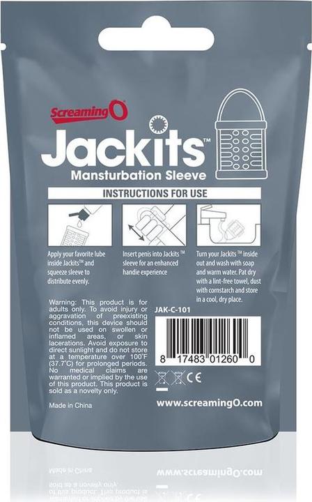 Actual product image Screaming O Jackits" masturbation sleeve