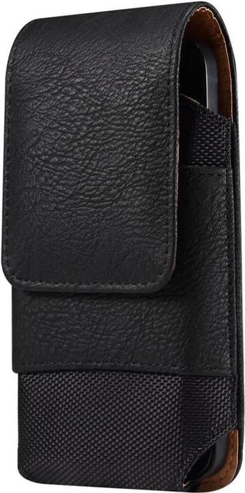 Cover-Discount Nylon - Leder Gurttasche mit Kartenfach schwarz / L