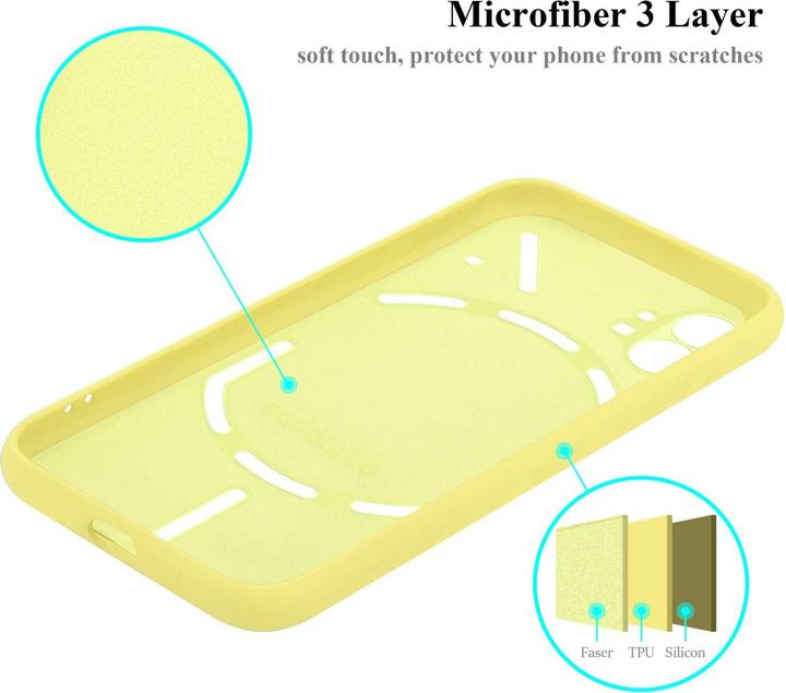 Actual product image Cadorabo Bumper TPU Liquid Silicone Case (Nothing Phone (1))