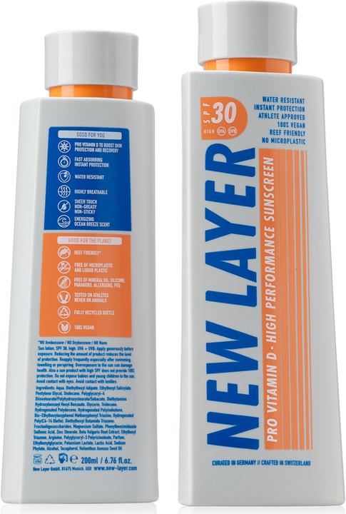 Immagine prodotto New Layer Pro Vitamin D High Performance (Latte solare, SPF 30, 200 ml, 273 g)