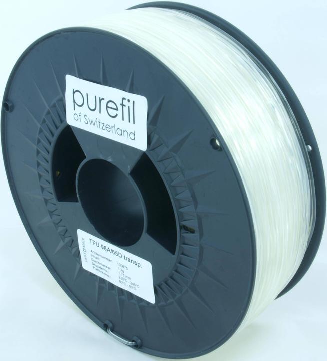 Actual product image Purefil Filament (TPU, 1.75 mm, 1000 g, Transparent)