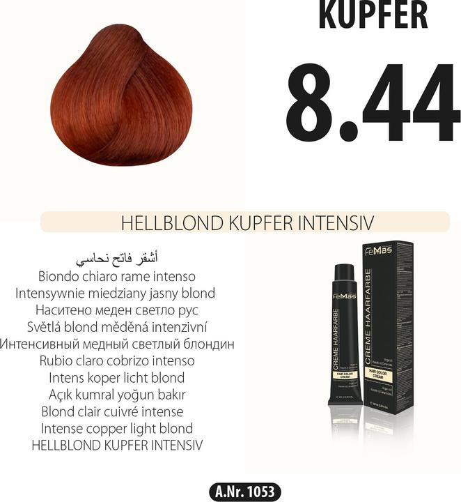 Produktbild FemMas 8.44) Haarfarbe Kupfer Intensiv 100ml (Kupfer Intensiv 100ml)