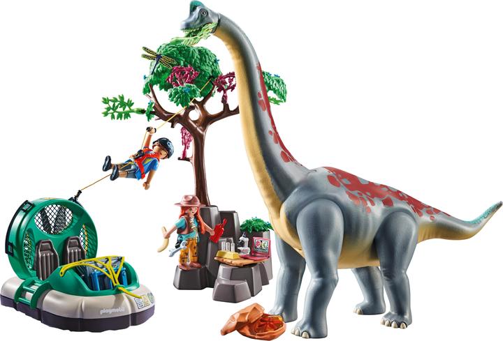 Actual product image Playmobil Brachiosaurus encounter with hovercraft (71819, Playmobil dinos)