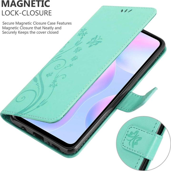 Actual product image Cadorabo Case for Xiaomi RedMi 9A / RedMi 9AT Flower Book (Xiaomi Redmi 9A, Xiaomi Redmi 9AT)
