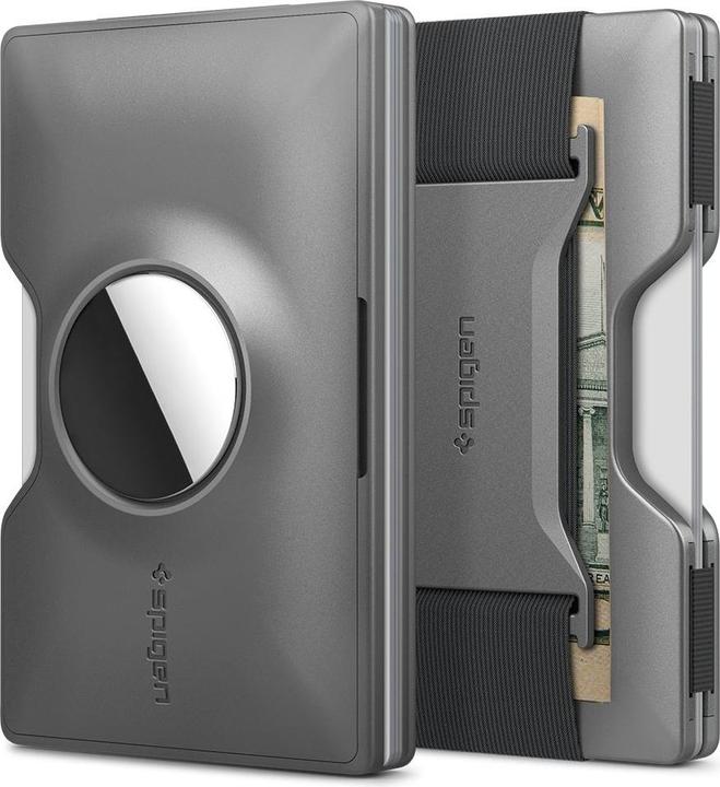 Spigen Wallet S Card Holder, gunmetal - AirTag AMP02303
