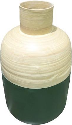 Image du produit Bekos Vase en bambou avec enveloppe extérieure verte (1 x, 20 x 20 x 34 cm)