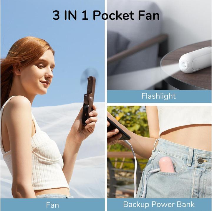 Actual product image Jisulife Handheld Fan Life 8 Plus