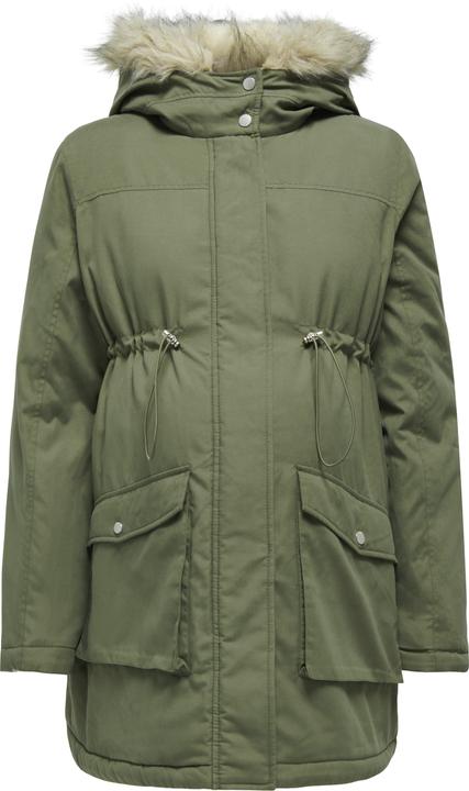 Produktbild Only Maternity Kapuze mit abnehmbarem Kunstfell-Rand Maternity Parka Langer Parka (M)