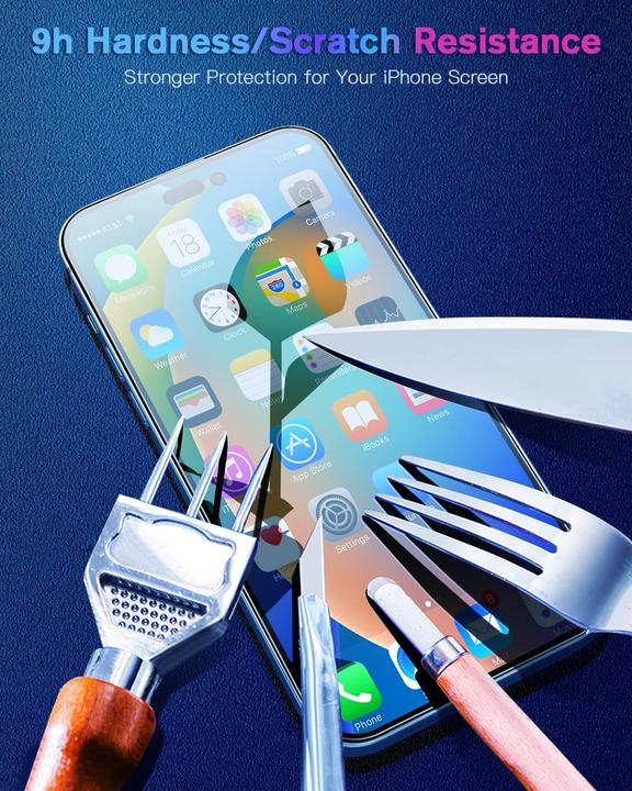 Actual product image PhoneLook Fully protective glass with automatic mounting system against bubbles and dust 3D (1 Piece, Apple iPhone 15 Plus)