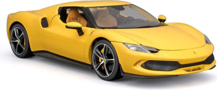 Actual product image Bburago Ferrari R&P 296 GTB 1/18 yellow
