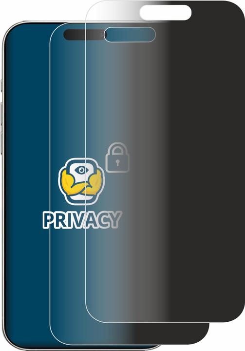 Produktbild BROTECT Sichtschutzfolie Anti-Spy Privacy Folie Blaulicht-Schutz (2 Stück, Apple iPhone 16)