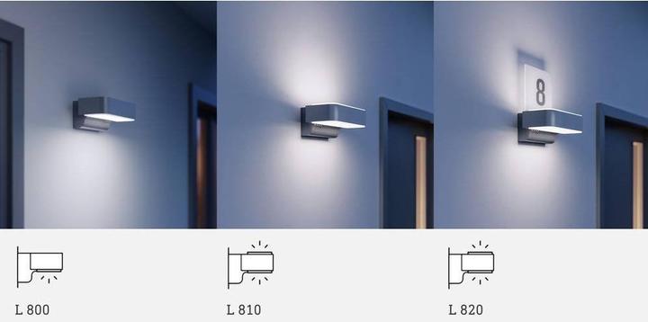 Immagine prodotto Steinel L 820 SC SI Up- & Downlight Numero civico 087579 Lampada da parete per esterni a LED con rilevatore (5 m)