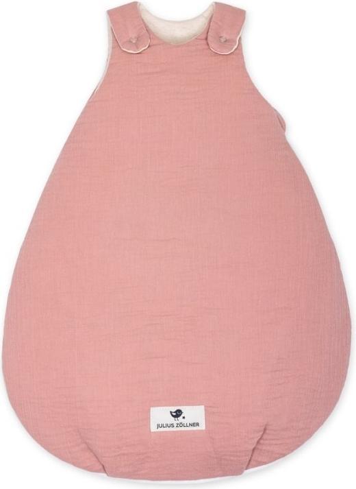 Actual product image Julius Zöllner Baby sleeping bag muslin 56/62, Dusty Rose (62 cm, 0.5 TOG)