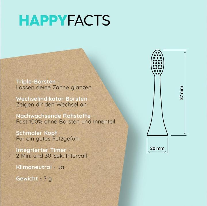Actual product image happybrush Hpy Eco Vibe 3+Ocean (3 x)