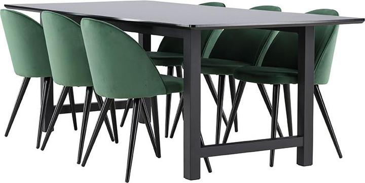 Produktbild Ebuy24 Essgruppe Oslo schwarz (220 x 100 x 75 cm)