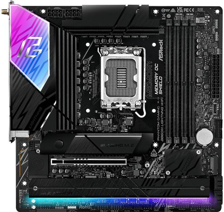 Actual product image AsRock B860M Lightning WiFi DDR5 Intel S retail (LGA 1851, Intel B860, mATX)