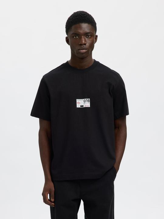 Actual product image Selected Homme Regular Fit Print T-Shirt mit Rundhalsausschnitt (L)