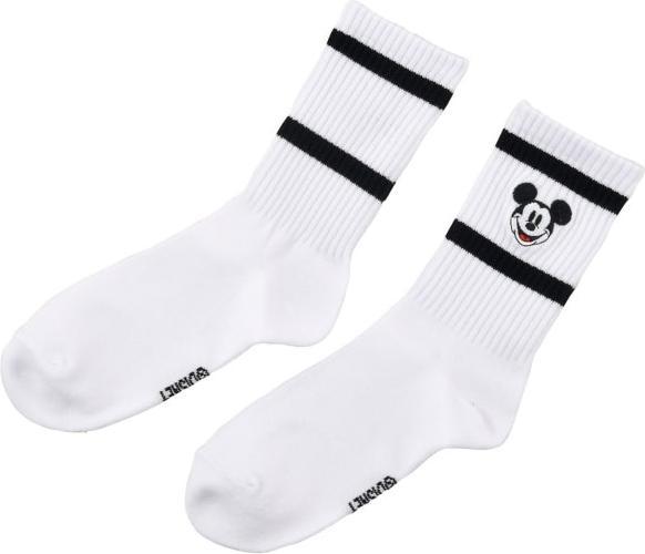 Disney Mickey Rib College Face Stickerei Weiss 36-39 (36 - 39)