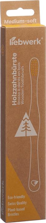 Actual product image Liebwerk Wooden toothbrush Ricine Pine (Medium, 1 x)