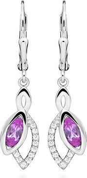 JVD Beautiful silver earrings with zircons SVLE0633SH8R200