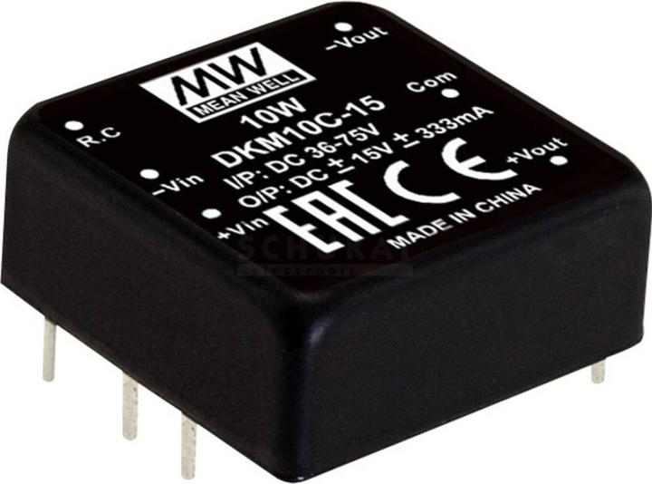 Immagine prodotto MeanWell Moduli convertitore DC/DC serie DKM10 x1 Custodia doppia uscita 1 regolata