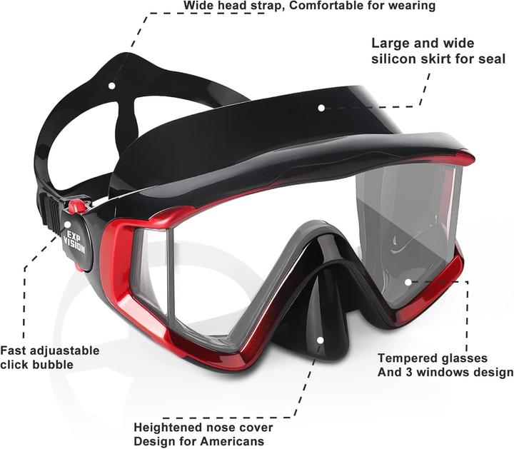 Actual product image EXP Vision HD Pano 3 diving goggles