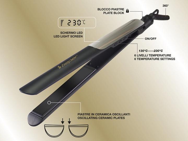 Immagine prodotto Beper Piastra per capelli in ceramica Pro Style P301pis200 (Piastra per capelli)