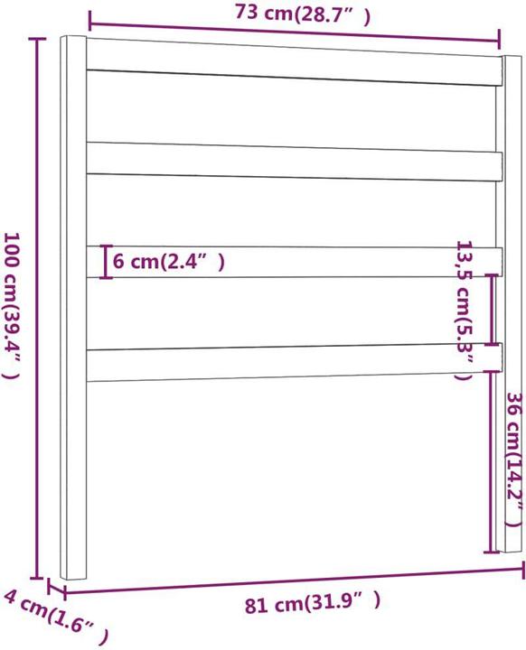 Produktbild VidaXL Batsheva (81 x 4 x 100 cm)