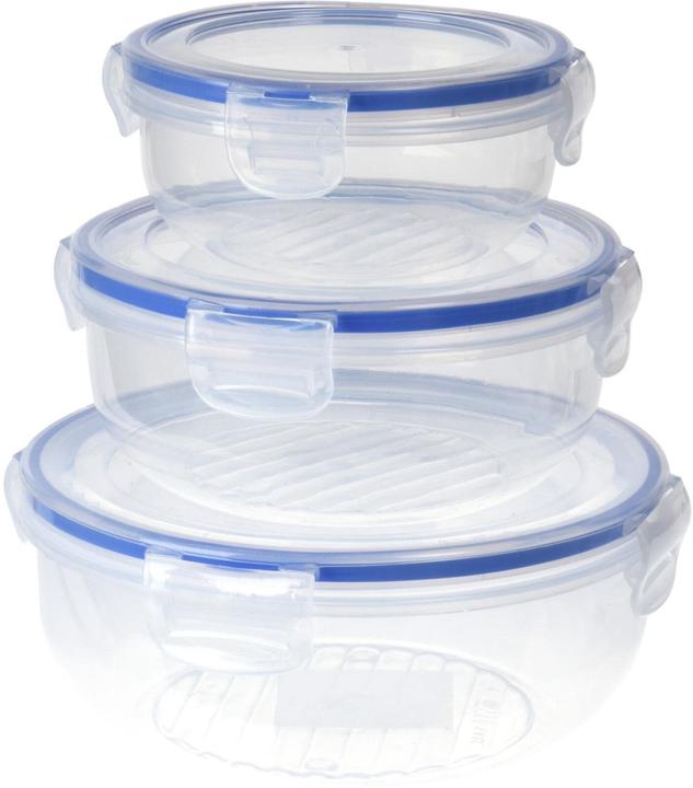 Furber Vorratsbehälter 3-teilig rund, Transparent (1.40 l)