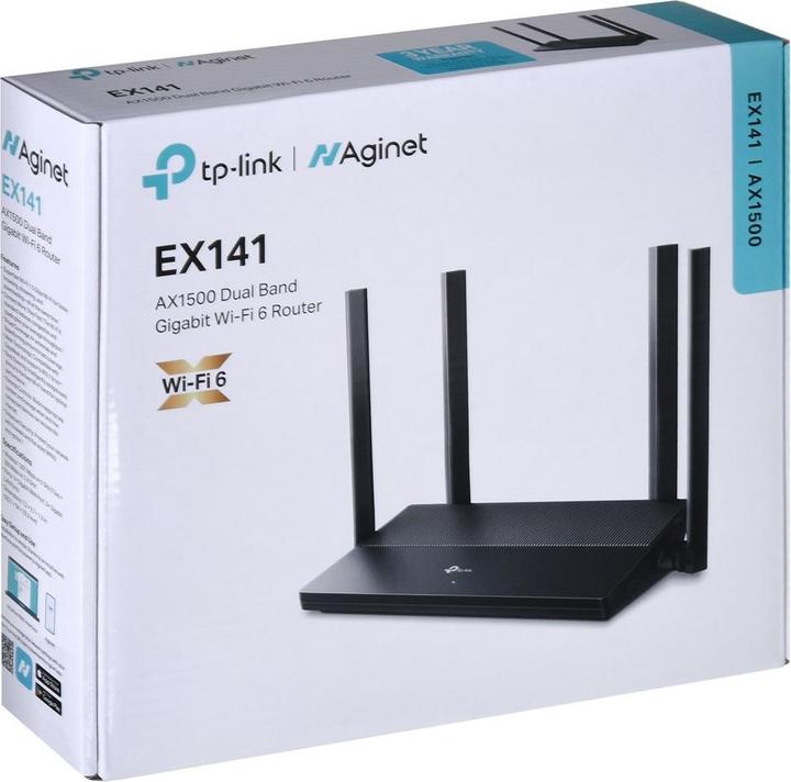 Actual product image TP-Link Router EX141 Wi Fi AX1500 1WAN 3LAN