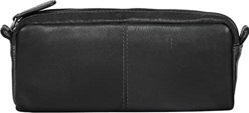 Produktbild Only-Bags.Store Leder Federmäppchen Vintage mit Reissverschluss Kosmetiktasche Organizer Federmäppchen Federmäppchen