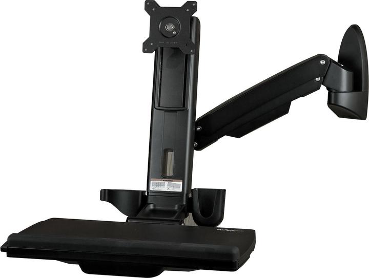 Produktbild StarTech Wandmontage Sitz-/ Steh Workstation - 1 Monitor bis zu 60,96cm 24Zoll - VESA - Höhenverstellbarer... (Wand, 24")