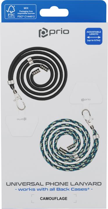 Actual product image prio Universal Mobile Phone Lanyard 0.7m Camouflage Colour