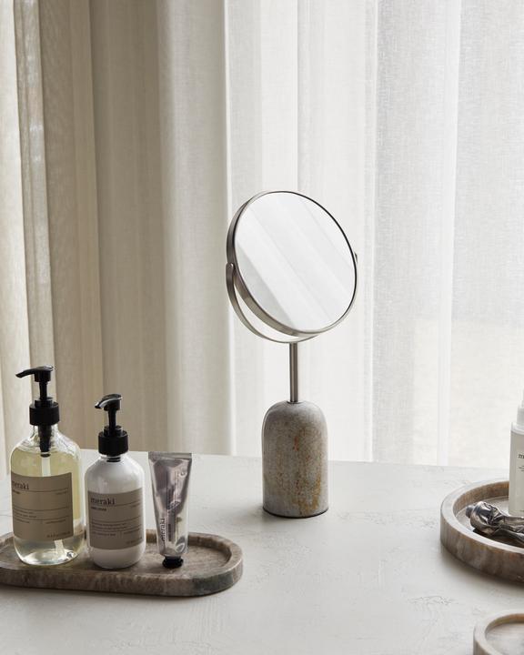 Produktbild Deko Doppelseitiger Spiegel, MKMarble, Beige (40 x 19 cm)