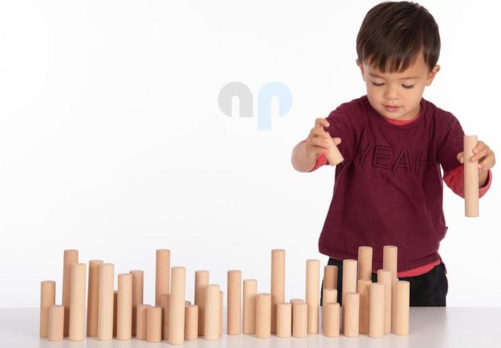 Image du produit TickiT Ensemble de 40 colonnes en bois rondes